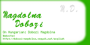 magdolna dobozi business card